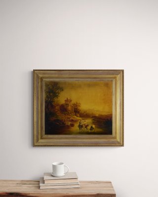 Landscape, Italy, Oil on Canvas, Framed-VHF-1210224