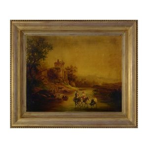 Landscape, Italy, Oil on Canvas, Framed-VHF-1210224