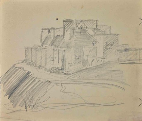 Landscape, Mid-20th Century, Drawing-ZCI-1165264