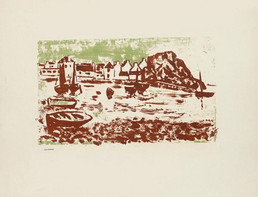 Landscape of the River - Original Lithograph by Jean Chapin - Early 1900 Early 1900-ZCI-761843