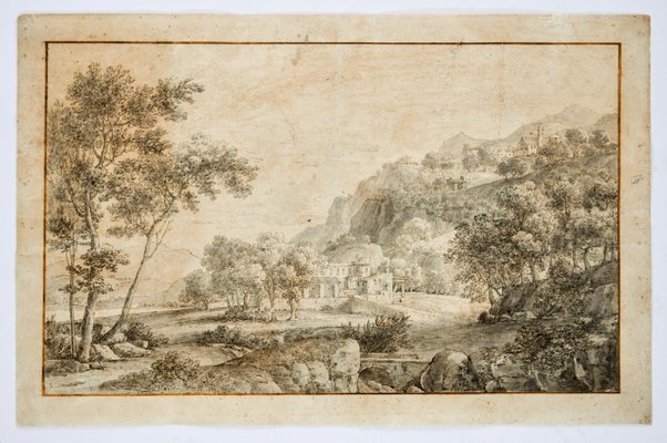 Landscape, Original Etching, 18th Century-ZCI-919261