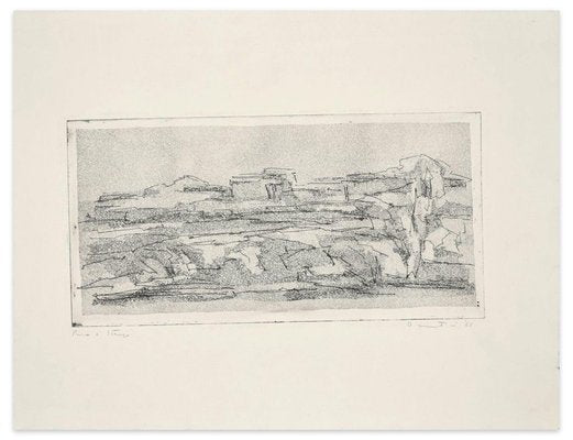 Landscape - Original Etching by Fiorella Diamantini - 1962 1962-ZCI-755433