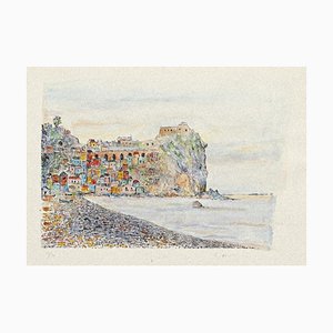 Landscape - Original Etching on Cardboard by Giovanni Omiccioli - 20th Century 20th Century-ZCI-758488