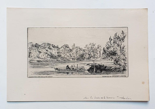 Landscape - Original Etching on Paper by Arthur Evershed - 1876 1876