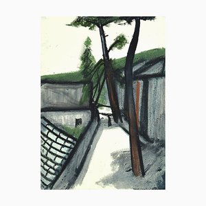 Landscape - Original Mixed Media on Cardboard by Sun Jingyuan - 1970 1970-ZCI-777605