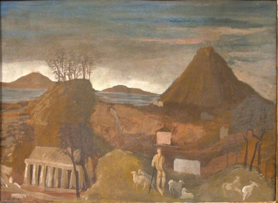 Landscape - Original Oil on Cardboard by Corrado Cagli - 1932 ca. 1932 ca.-ZCI-756513