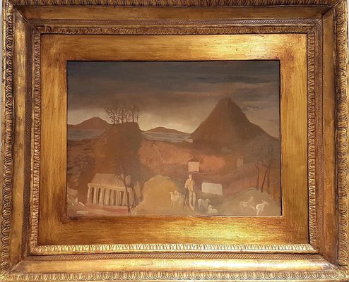 Landscape - Original Oil on Cardboard by Corrado Cagli - 1932 ca. 1932 ca.-ZCI-756513