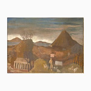 Landscape - Original Oil on Cardboard by Corrado Cagli - 1932 ca. 1932 ca.-ZCI-756513