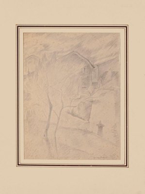 Landscape - Original Pencil on Paper by Francesco Barbieri - 1935 ca. 1935 ca.-ZCI-761407