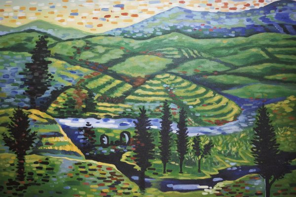 Landscape Painting on Canvas, 2000s-KNM-1001753