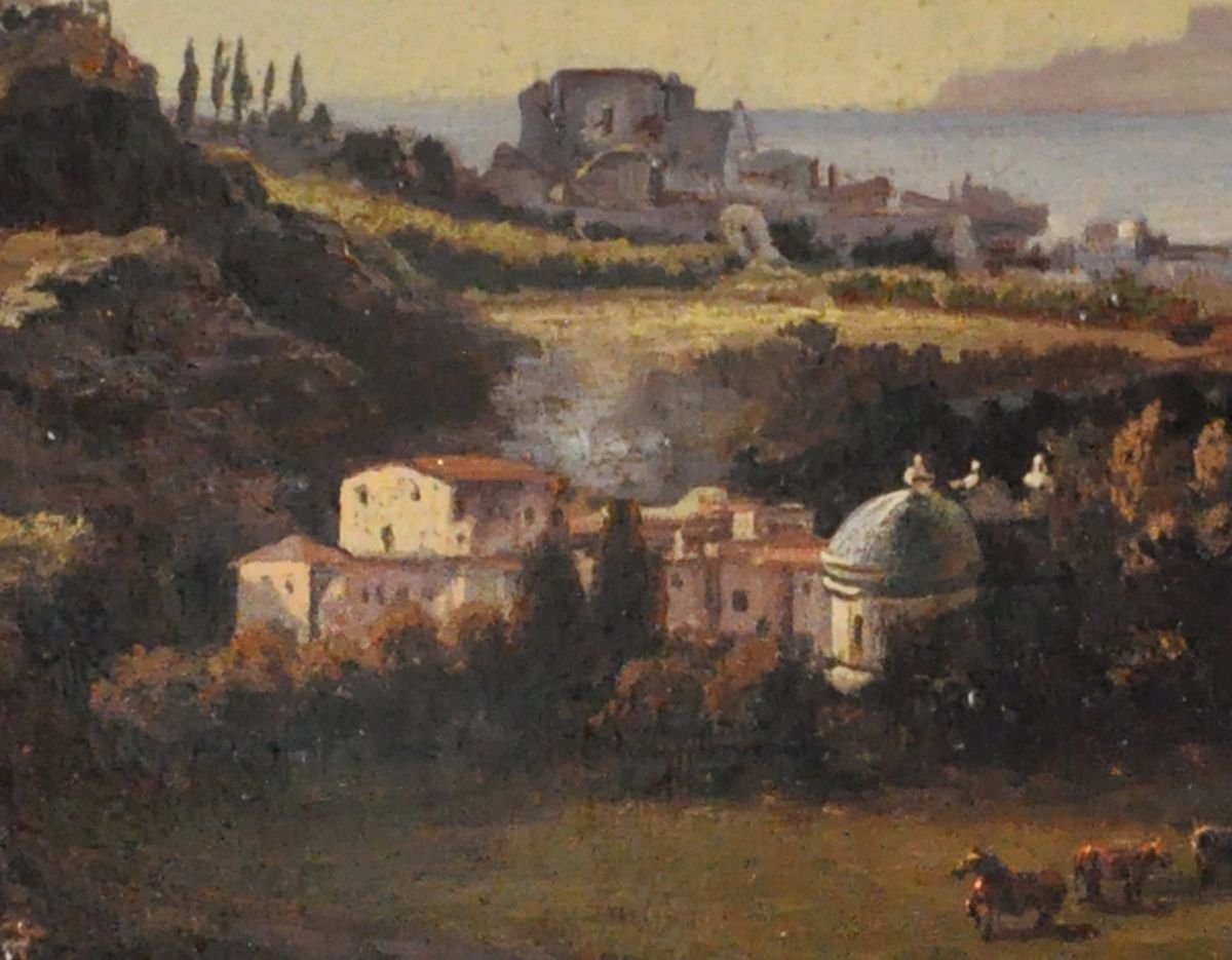 Landscape, School of Posillipo Napoli, Oil on Canvas