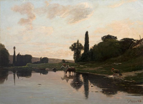 Landscape with Lake - Oil on Canvas by Giuseppe Raggio - 1884 1884-ZCI-756015