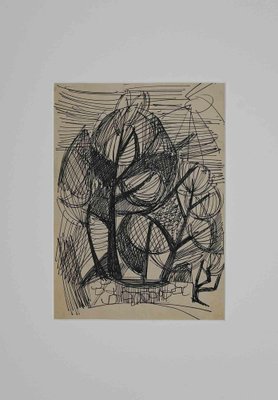 Landscape with Trees, Drawing, 1950s-ZCI-1164468