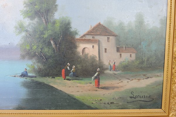 Landscapes, France, Late 1800s, Oil on Canvas, Framed, Set of 2-GAP-1275181