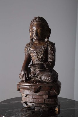 Laotian Artist, Large Buddha Sculpture, 19th-20th Century, Wood-RCE-1721600