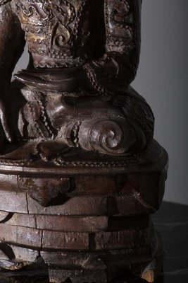 Laotian Artist, Large Buddha Sculpture, 19th-20th Century, Wood-RCE-1721600