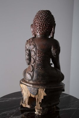 Laotian Artist, Large Buddha Sculpture, 19th-20th Century, Wood-RCE-1721600