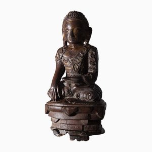 Laotian Artist, Large Buddha Sculpture, 19th-20th Century, Wood-RCE-1721600