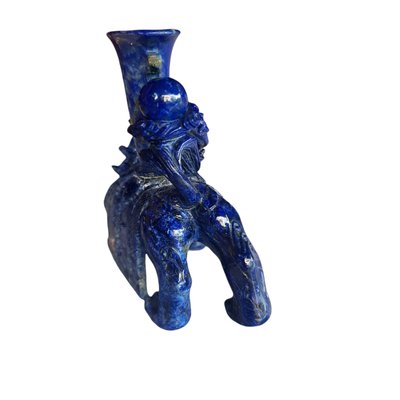 Lapis Lazuli Buddhist Lion and Vase, 20th-Century-TCS-1065584