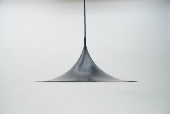 Larbe Black Semi Pendant Lamp by Claus Bonderup & Torsten Thorup for Fog & Mørup, 1970s-KQB-620737