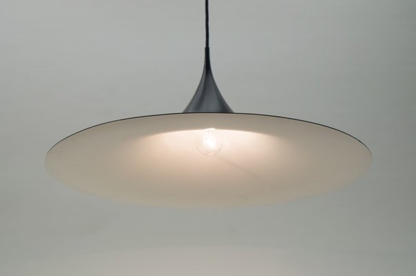 Larbe Black Semi Pendant Lamp by Claus Bonderup & Torsten Thorup for Fog & Mørup, 1970s-KQB-620737