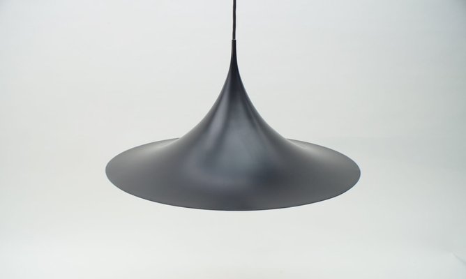 Larbe Black Semi Pendant Lamp by Claus Bonderup & Torsten Thorup for Fog & Mørup, 1970s-KQB-620737