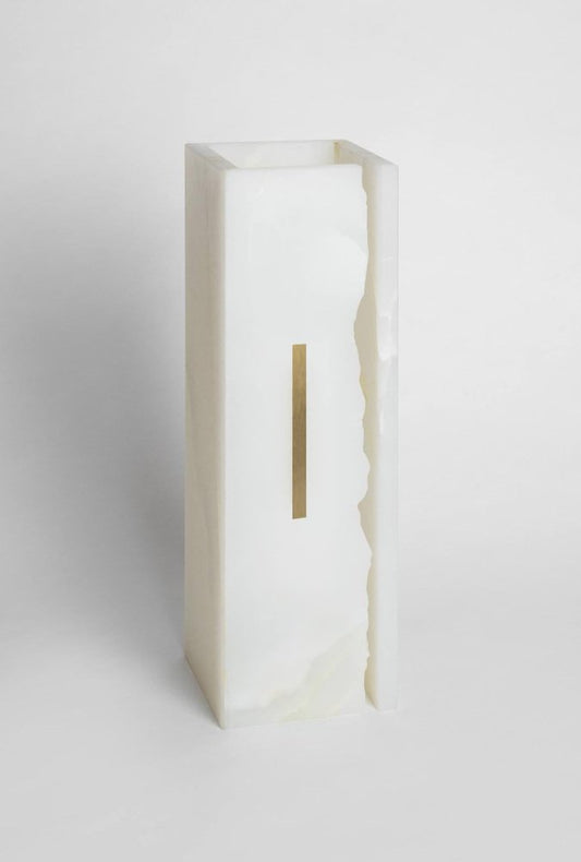 Large 03C Pure White Onyx Sculpture by Marie Jeunet