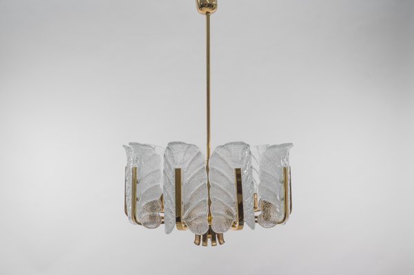 Large 10-Light Chandelier in the Style of Carl Fagerlund for Orrefors, 1960s-KQB-1436420