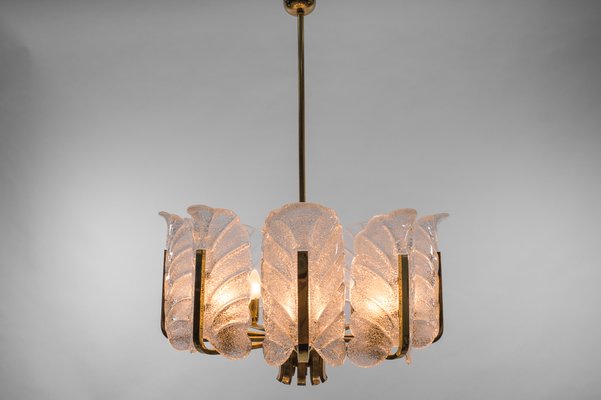 Large 10-Light Chandelier in the Style of Carl Fagerlund for Orrefors, 1960s-KQB-1436420