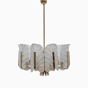 Large 10-Light Chandelier in the Style of Carl Fagerlund for Orrefors, 1960s-KQB-1436420