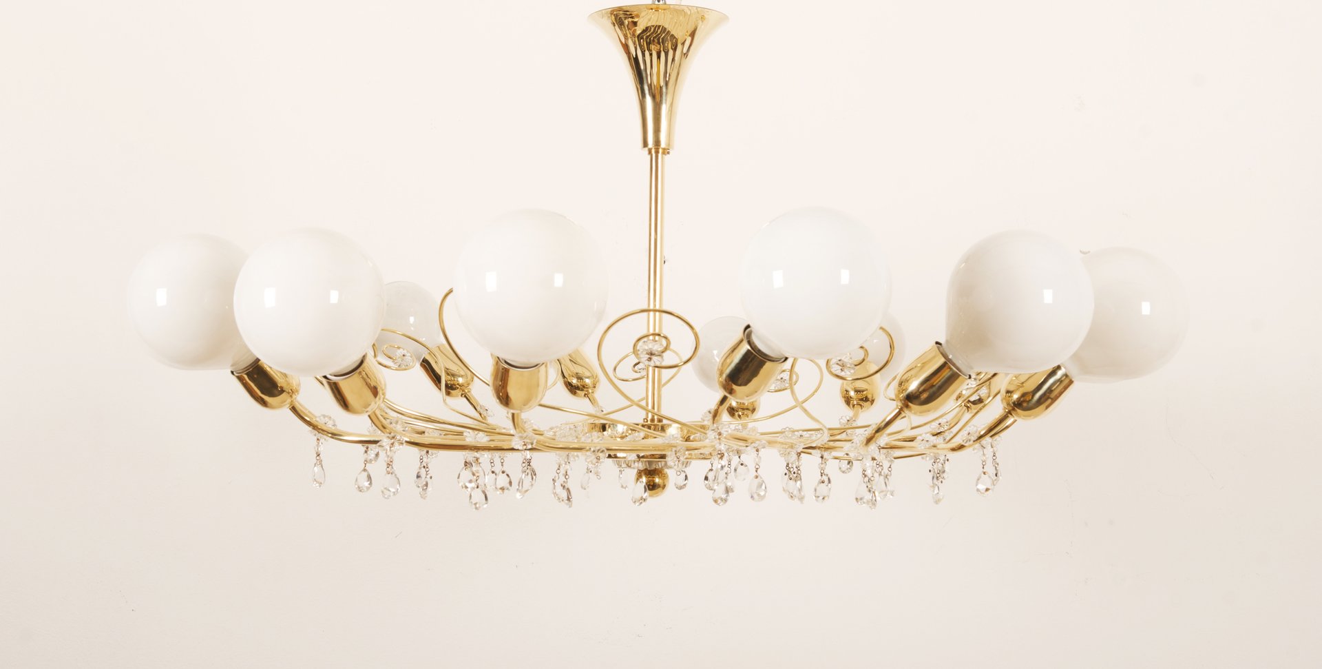 Large 14-Arm Chandelier by J.L. Lobmeyr, 1960s