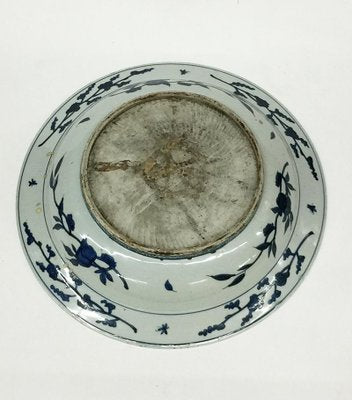 Large 16th Century Blue & White Grape Dish, Ming Dynasty, Jiajing Period-UCH-1224789