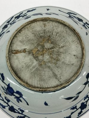 Large 16th Century Blue & White Grape Dish, Ming Dynasty, Jiajing Period-UCH-1224789