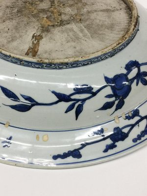 Large 16th Century Blue & White Grape Dish, Ming Dynasty, Jiajing Period-UCH-1224789