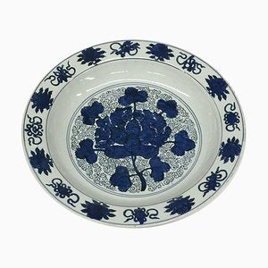 Large 16th Century Blue & White Grape Dish, Ming Dynasty, Jiajing Period-UCH-1224789