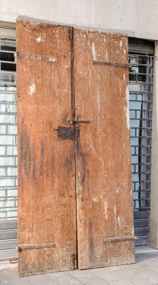 Large 17th Century Louis XIV Double Door with Signs and Traces of Lacquering Decorations, Italy-RAQ-2033394