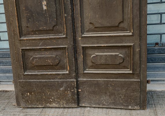 Large 17th Century Louis XIV Double Door with Signs and Traces of Lacquering Decorations, Italy-RAQ-2033394