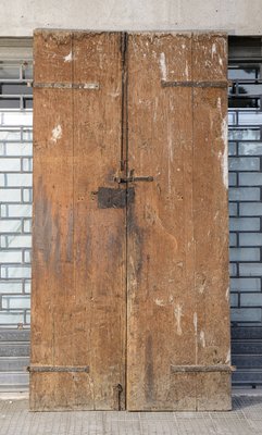 Large 17th Century Louis XIV Double Door with Signs and Traces of Lacquering Decorations, Italy-RAQ-2033394