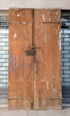 Large 17th Century Louis XIV Double Door with Signs and Traces of Lacquering Decorations, Italy-RAQ-2033394