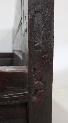 Large 17th Century Oak Bench with High Backsplash-RVK-742448