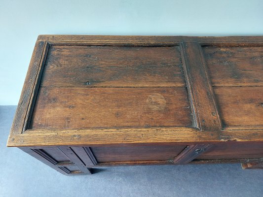 Large 17th Century Panelled Oak Coffer-NV-1324759