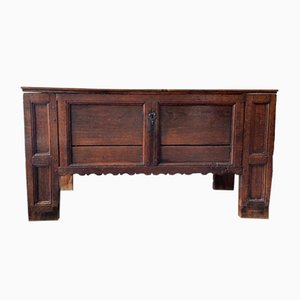 Large 17th Century Panelled Oak Coffer-NV-1324759