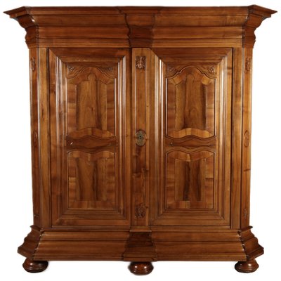 Large 18th Century Baroque Walnut Cabinet, 1760s-DXD-2033236