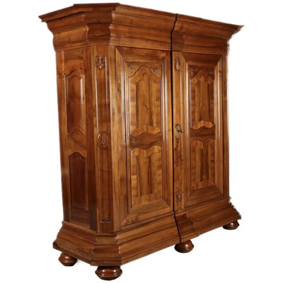 Large 18th Century Baroque Walnut Cabinet, 1760s-DXD-2033236