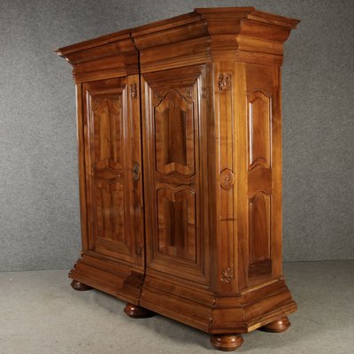 Large 18th Century Baroque Walnut Cabinet, 1760s-DXD-2033236