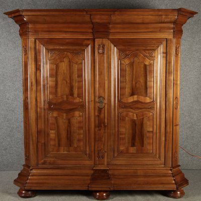 Large 18th Century Baroque Walnut Cabinet, 1760s-DXD-2033236