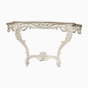 Large 18th Century Carved and Molded Console Table in Walnut and Oak-KMQ-1449676