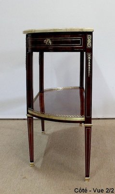 Large 18th Century Louis XVI Style Mahogany and Marble Console Table-RVK-963048