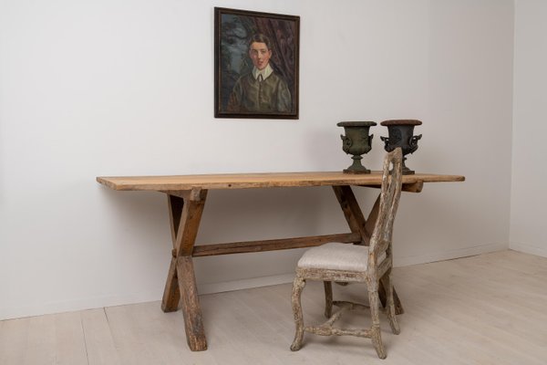 Large 18th Century Swedish Pine Table-MJF-931295