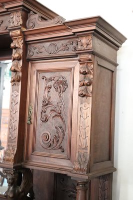 Large 19th Century Carved Walnut Sideboard-DCO-1742421